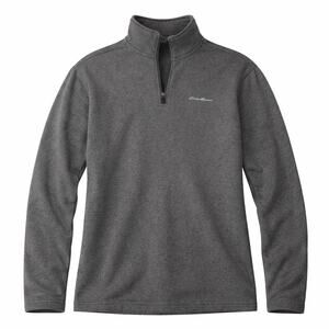 Eddie Bauer Quarter Zip Long Sleeve Pull Over in Gray. men’s Large